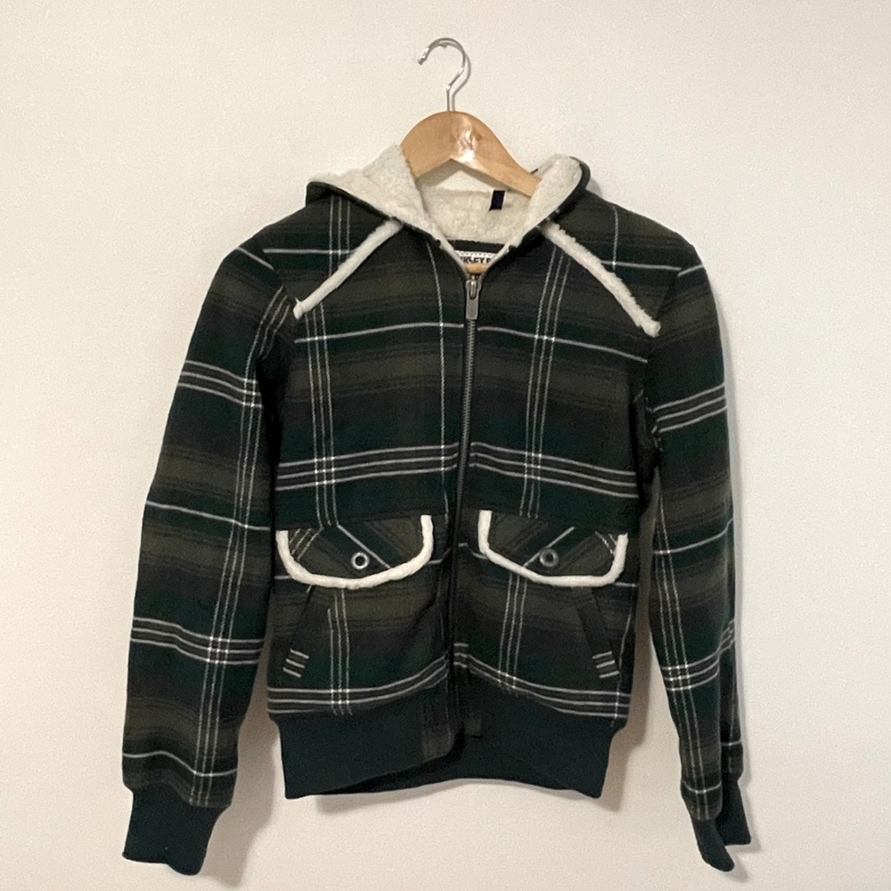 Hurley Plaid & Sherpa Winter Jacket
